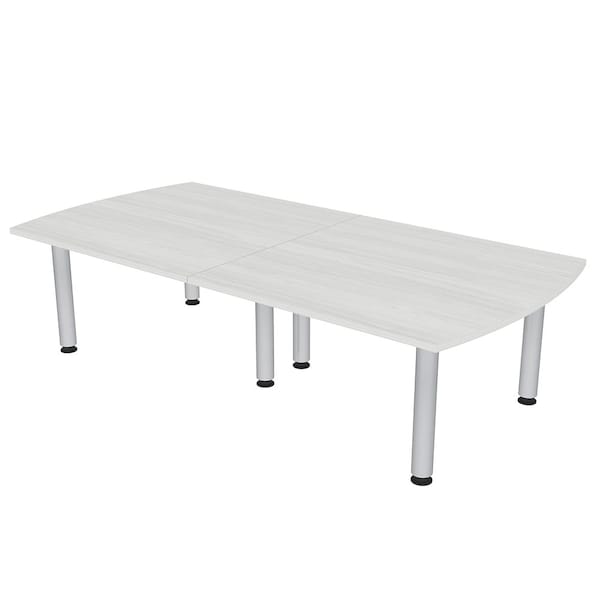45 in W, 96 in L, 29 in H, Engineered Wood Top, White